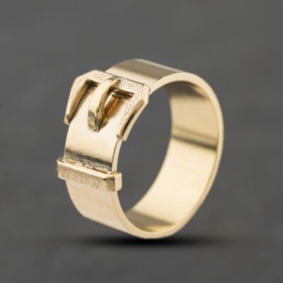 Pre-Owned 9ct Yellow Gold Buckle Ring 41342485