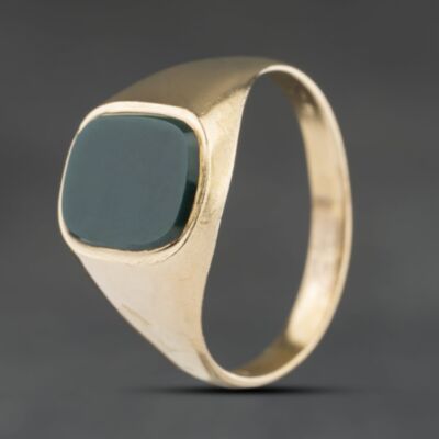 Pre-Owned 9ct Yellow Gold Bloodstone Signet Ring 41342510