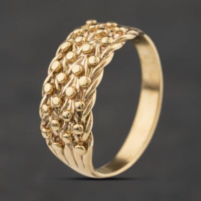Pre-Owned 9ct Yellow Gold 4 Row Keeper Ring 41342525