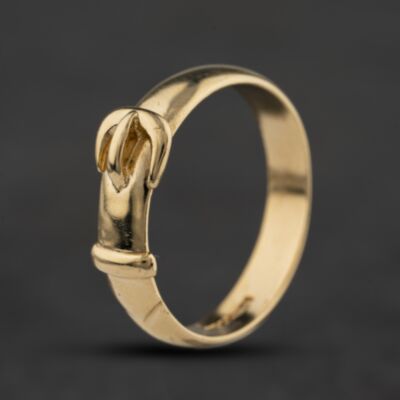 Pre-Owned 9ct Yellow Gold Buckle Ring 41342581