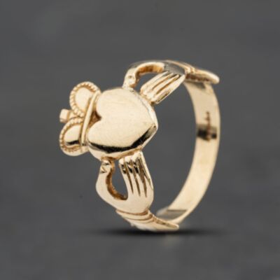 Pre-Owned 9ct Yellow Gold Claddagh Ring 41342614
