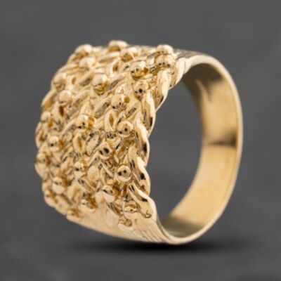 Pre-Owned 9ct Yellow Gold Five Row Keeper Ring 41342617