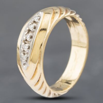 Pre-Owned 9ct Yellow Gold Diamond Dress Ring 41382214