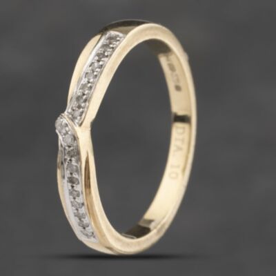Pre-Owned 9ct Yellow Gold 0.10ct Diamond Half Eternity Ring 41383232