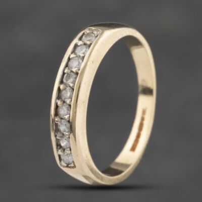 Pre-Owned 9ct Yellow Gold 0.20ct Diamond Half Eternity Ring 41383239