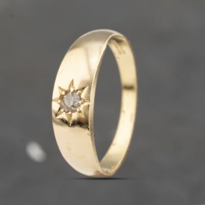 Pre-Owned Vintage 18ct Yellow Gold 0.05ct Brilliant Cut Diamond Dress Ring 41383440