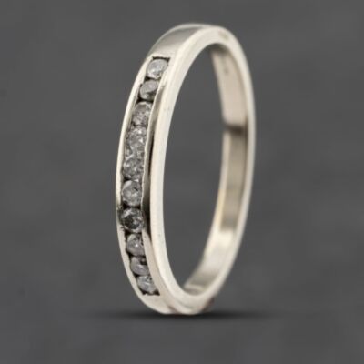 Pre-Owned 9ct White Gold 0.20ct Diamond Channel Set Half Eternity Ring 41383461