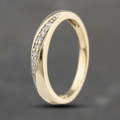 Pre-Owned 9ct Yellow Gold Diamond Half Eternity Ring 41383605