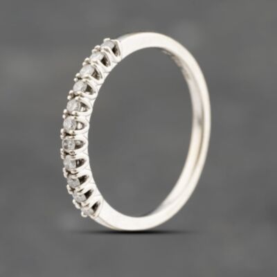 Pre-Owned 9ct White Gold 0.25ct Brilliant Cut Diamond Half Eternity Ring 41383686