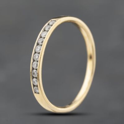 Pre-Owned 18ct Yellow Gold 0.15ct Diamond Half Eternity Ring 41383785
