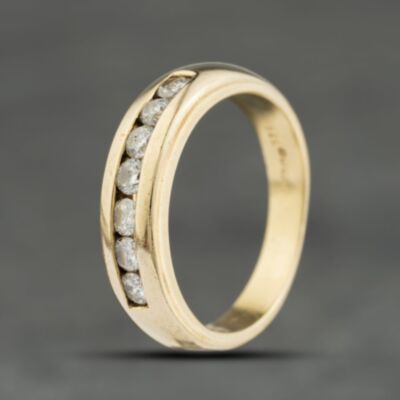 Pre-Owned 9ct Yellow Gold 0.33ct Brilliant Cut Diamond Half Eternity Ring 41383937