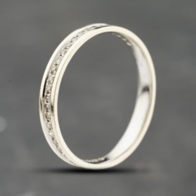 Pre-Owned 9ct White Gold 0.15ct Brilliant Cut Diamond Half Eternity Ring 41384165