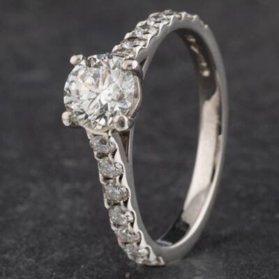 Pre-Owned Platinum 0.70ct Brilliant Cut Diamond Solitaire Ring 4148114