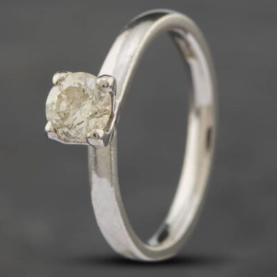 Pre-Owned Platinum Certificated 0.60ct Brilliant Cut Diamond Four Claw Solitaire Ring 41481152