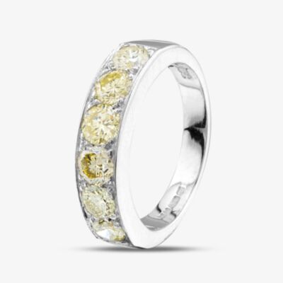 Pre-Owned 18ct White Gold 2.20ct Brilliant Cut Diamond Half Eternity Ring 41481436