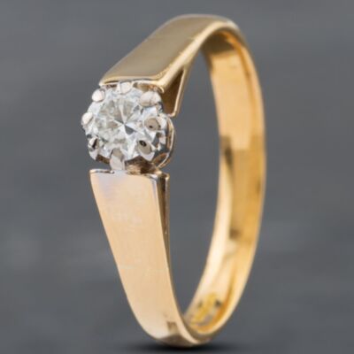 Pre-Owned 18ct Yellow Gold Brilliant Cut Diamond Solitaire Ring 41481528