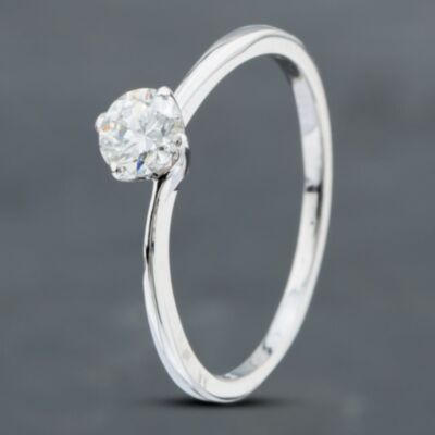 Pre-Owned 18ct White Gold 0.40ct Brilliant Cut Diamond Solitaire Ring 41481568