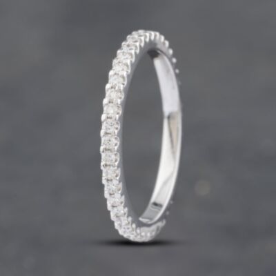Pre-Owned 18ct White Gold 0.31ct Brilliant Cut Diamond Half Eternity Ring 41481840