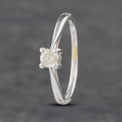 Pre-Owned 18ct White Gold 0.25ct Brilliant Cut Diamond Four Claw Solitaire Ring 41481870