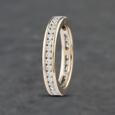 Pre-Owned 18ct Yellow Gold 0.85ct Brilliant Cut Diamond Channel Set Full Eternity Ring 41481904