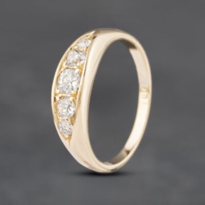 Pre-Owned Vintage 18ct Yellow Gold 0.50ct Diamond Five Stone Ring 41481955