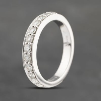 Pre-Owned 18ct White Gold 0.60ct Brilliant Cut Diamond Half Eternity Ring 41482003