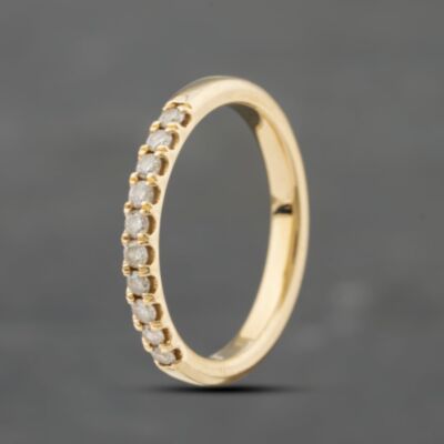 Pre-Owned 14ct Yellow Gold 0.25ct Diamond Half Eternity Ring 41482149