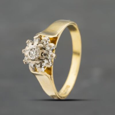 Pre-Owned 18ct Yellow Gold 0.25ct Diamond Cluster Ring 41482152
