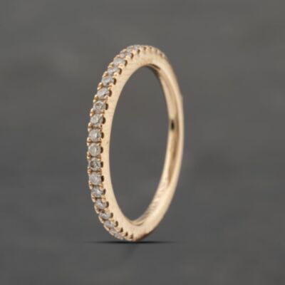 Pre-Owned 18ct Rose Gold 0.23ct Brilliant Cut Diamond Vera Wang Eternity Ring 41482165