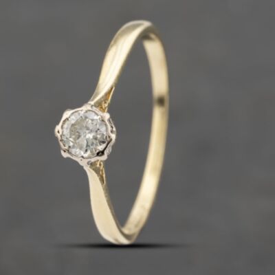 Pre-Owned 18ct Yellow Gold 0.33ct Diamond Solitaire Ring 41482187