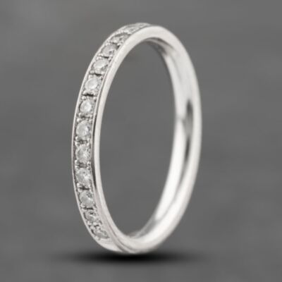 Pre-Owned 18ct White Gold 0.30ct Brilliant Cut Diamond Half Eternity Ring 41482275
