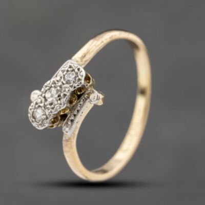 Pre-Owned Vintage Yellow Gold Three Stone Ring 41482412
