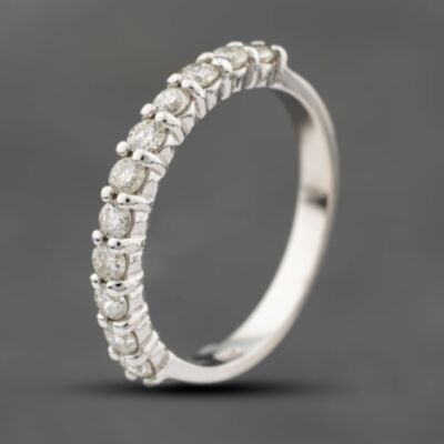 Pre-Owned 14ct White Gold 0.50ct Diamond Half Eternity Ring 41482415