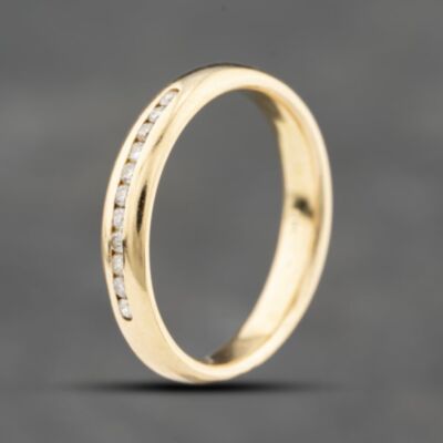 Pre-Owned 18ct Yellow Gold 0.11ct Brilliant Cut Diamond Channel Set Half Eternity Ring 41482422
