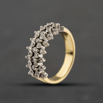 Pre-Owned 18ct Yellow Gold 0.70ct Diamond Rubover & Claw Set Dress Ring 41482439