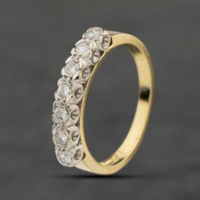 Pre-Owned 18ct Yellow Gold Diamond Half Eternity Ring 41482522