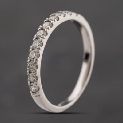 Pre-Owned Platinum 0.35ct Brilliant Cut Diamond Half Eternity Ring 41482706