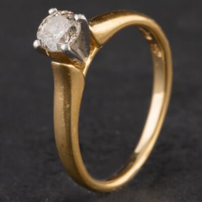 Pre-Owned Yellow Gold 4 Claw Diamond Ring 41482505