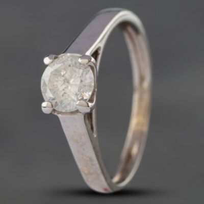 Pre-Owned 14ct White Gold 0.60ct Brilliant Cut Diamond Solitaire Ring 4148898