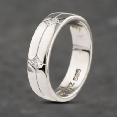 Pre-Owned 14ct White Gold Diamond Wedding Ring 41871395