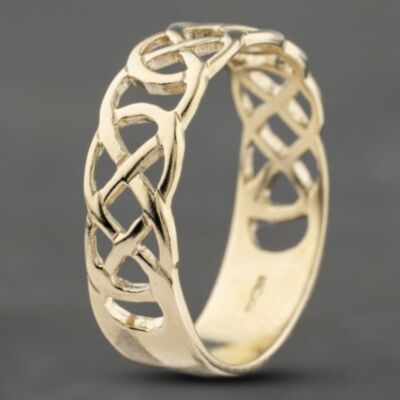 Pre-Owned 9ct Yellow Gold Celtic Design 6.7mm Patterned Wedding Ring 41871413