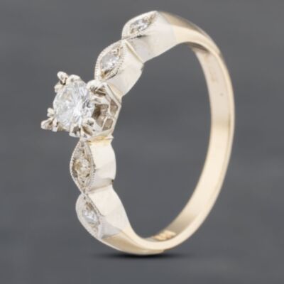 Pre-Owned 9ct Yellow Gold 0.23ct Brilliant Cut Diamond Solitaire Ring 43121119