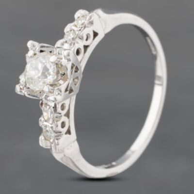 Pre-Owned 14ct White Gold 0.36ct Brilliant Cut Diamond Solitaire Ring 43121136
