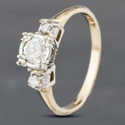 Pre-Owned 9ct Yellow Gold 0.33ct Brilliant Cut Diamond Solitaire Ring 43121139