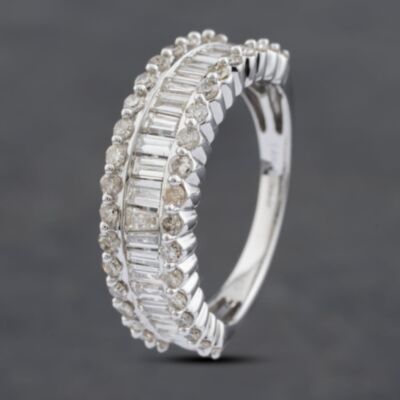 Pre-Owned 14ct White Gold 1.50ct Diamond Half Eternity Ring 43121195