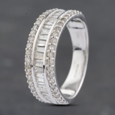 Pre-Owned 14ct White Gold 1.00ct Diamond Band Ring 43121210