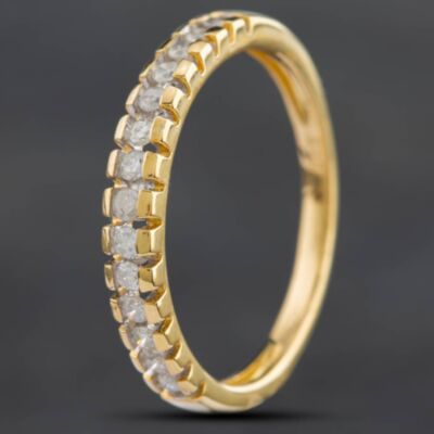 Pre-Owned 9ct Yellow Gold 0.50ct Brilliant Cut Diamond Half Eternity Ring 4312345