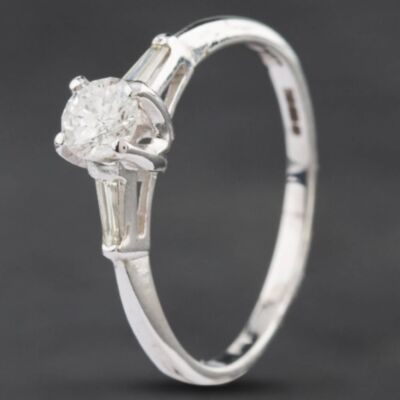 Pre-Owned 9ct White Gold 0.50ct Brilliant Cut Diamond Solitaire Ring 4312354