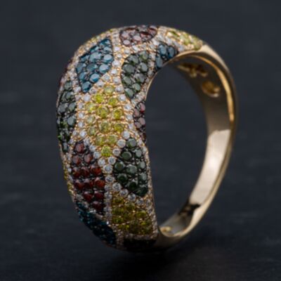 Pre-Owned 14ct Yellow Gold Brilliant Diamond Dress Ring 4312410