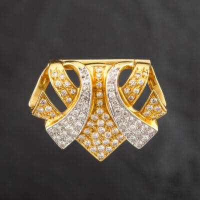 Pre-Owned 18ct Two Colour Gold 2.50ct Brilliant Cut Diamond Enhancer Loose Pendant 4314065